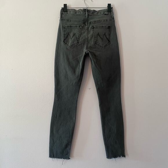 Mother High Waist Looker Ankle Fray Lighting Up Lantern Gray Jeans Women size 25 - Picture 7 of 11